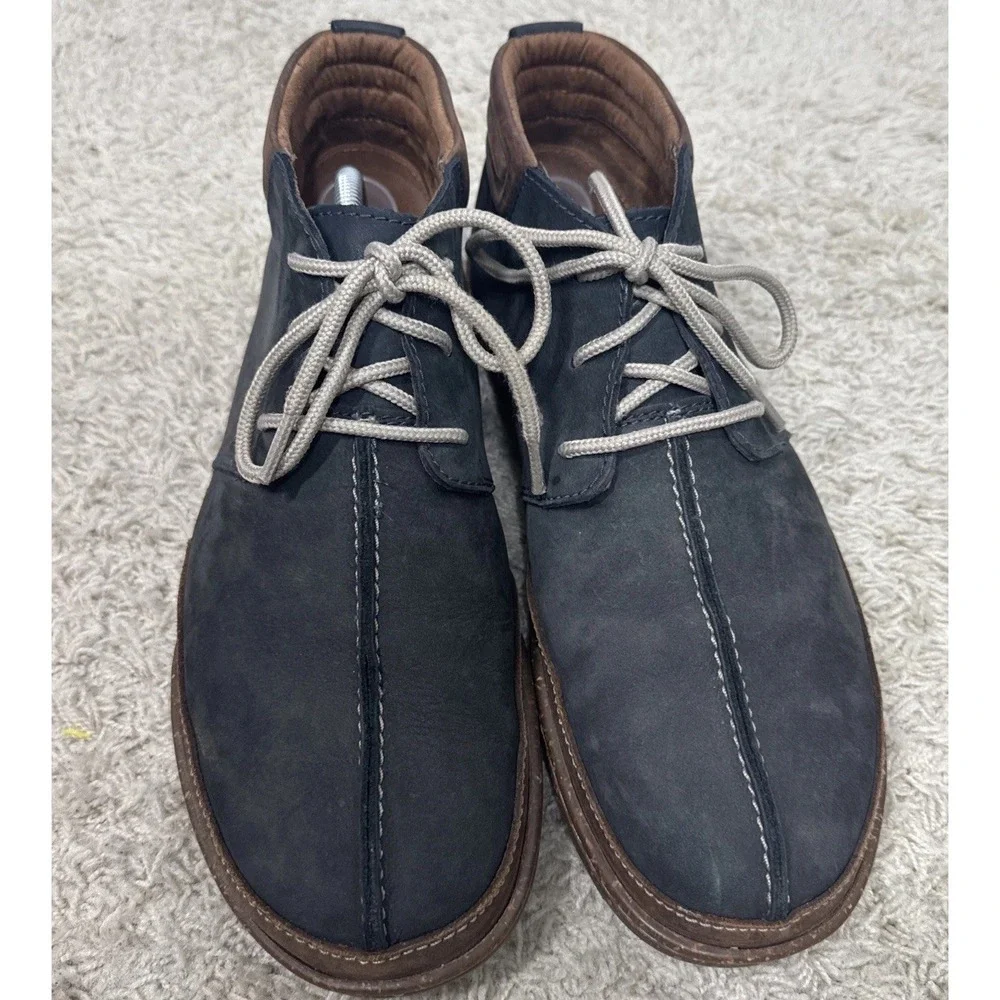 Clarks Trappell Mid Leather Chukka Boots Shoes Mens 10 Crepe Sole Casual Comfort